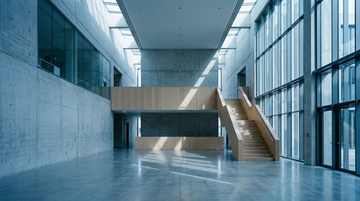 Lobby de un edificio corporativo