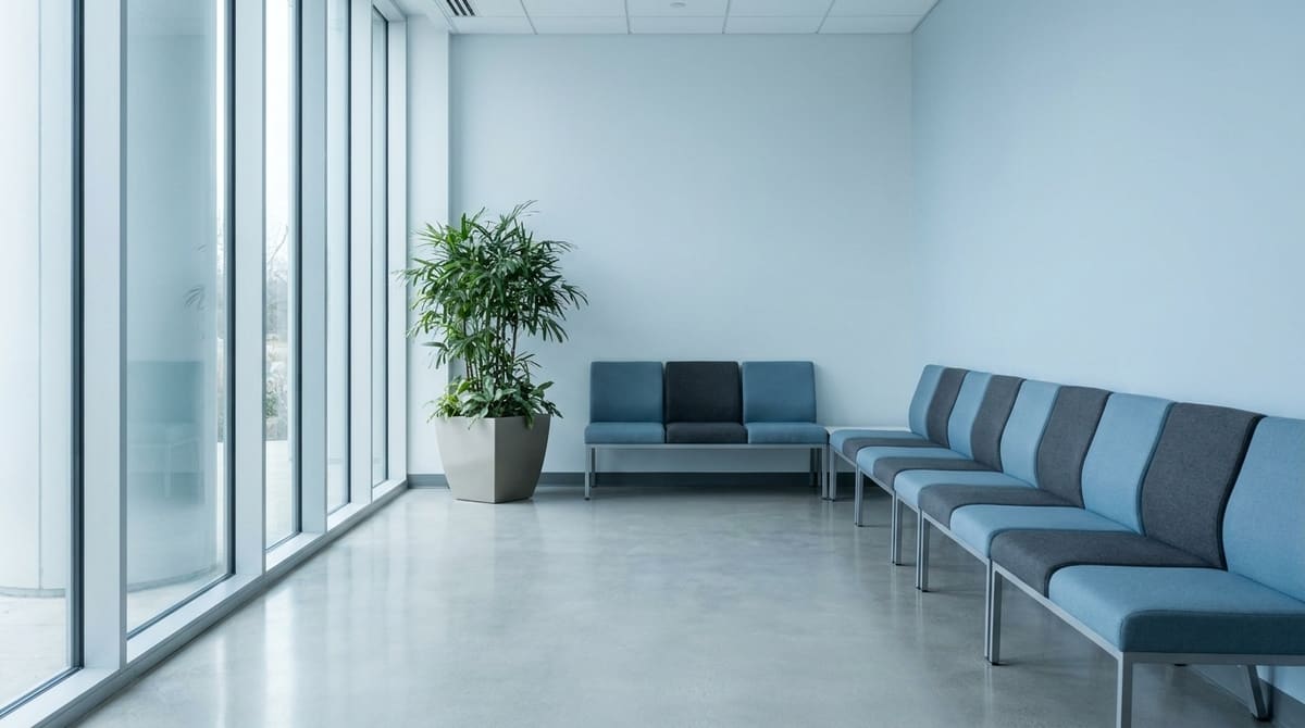 Pasillo interior de un centro de salud